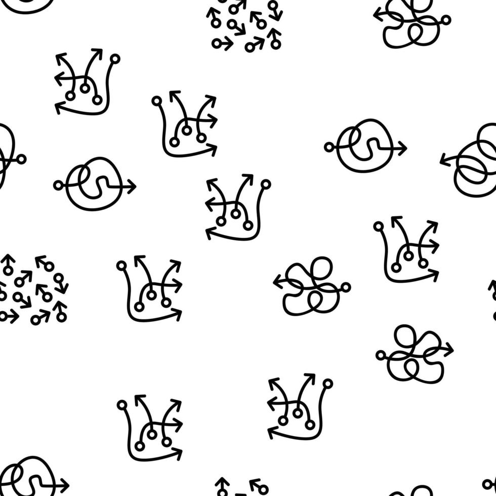 Chaos Arrow Movement Vector Seamless Pattern