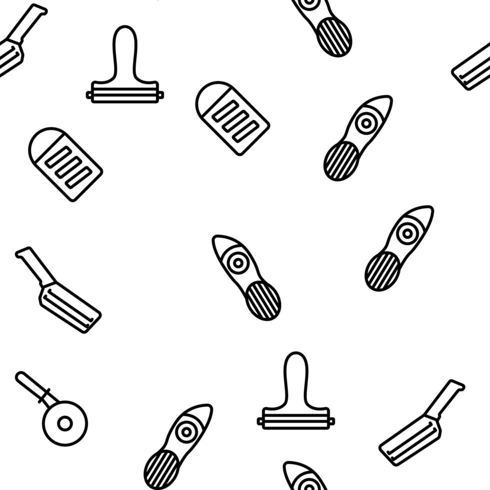 Slicer Kitchenware Vector Seamless Pattern