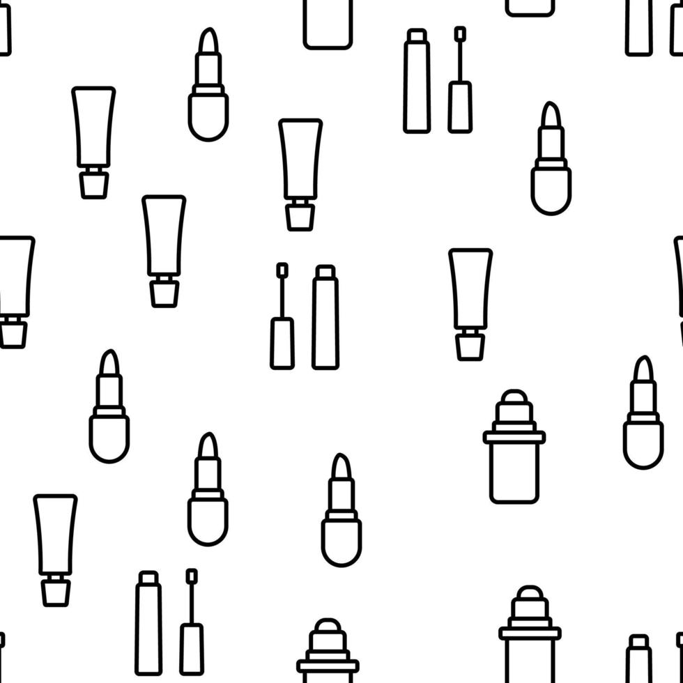 Lip Balm Cosmetic Vector Seamless Pattern