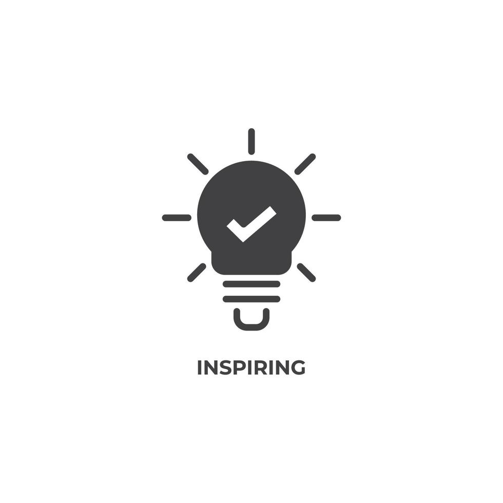 Vector sign of inspiring symbol is isolated on a white background. icon color editable.