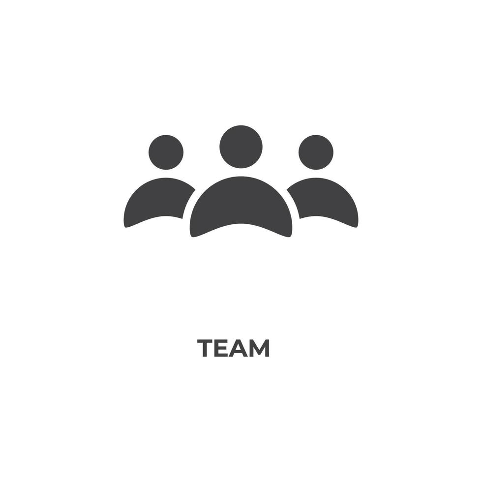 el signo vectorial del símbolo del equipo está aislado en un fondo blanco. color de icono editable. vector