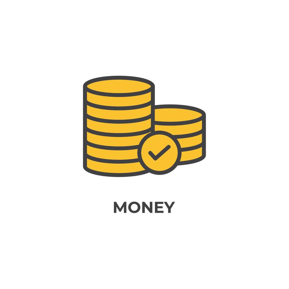 money vector icon. Colorful flat design vector illustration. Vector graphics