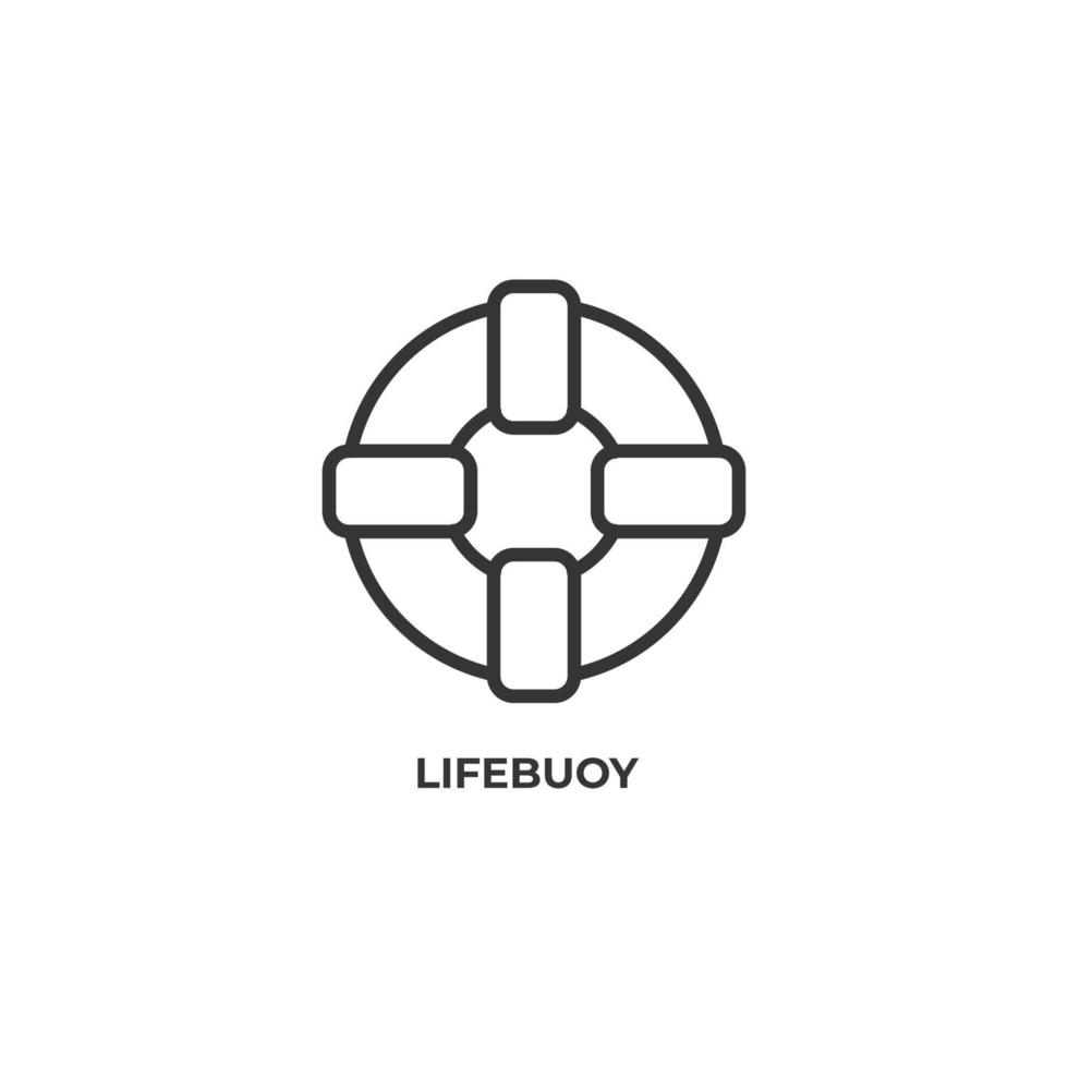 Vector sign of lifebuoy symbol is isolated on a white background. icon color editable.