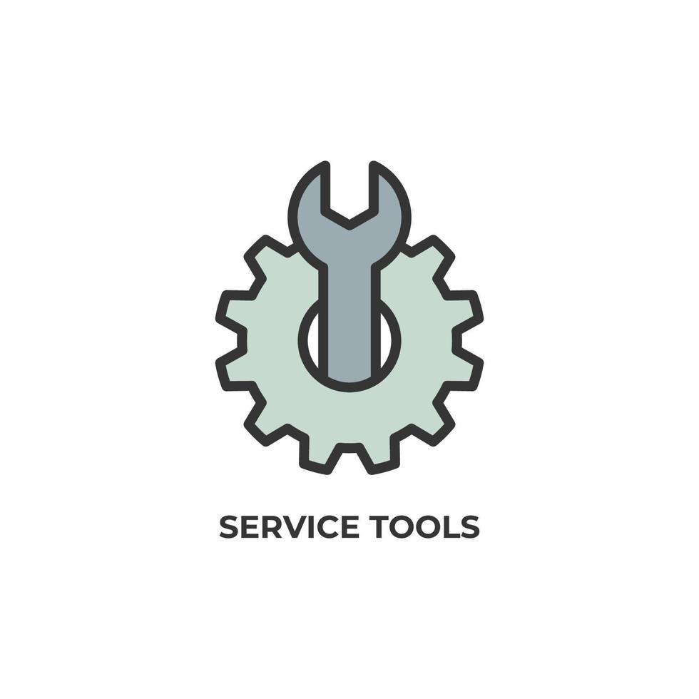 service tools vector icon. Colorful flat design vector illustration. Vector graphics