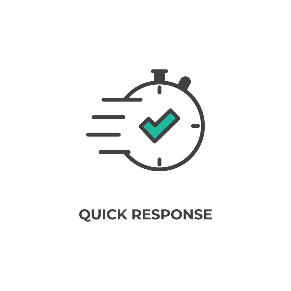 Vector sign of quick response symbol is isolated on a white background. icon color editable.