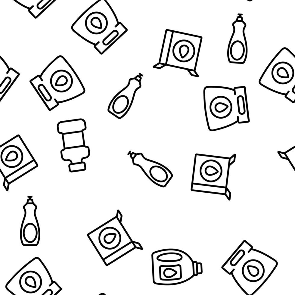 Detergent Cleaning Vector Seamless Pattern