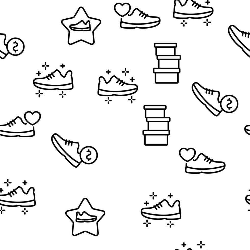 Sneakerhead Footwear Vector Seamless Pattern