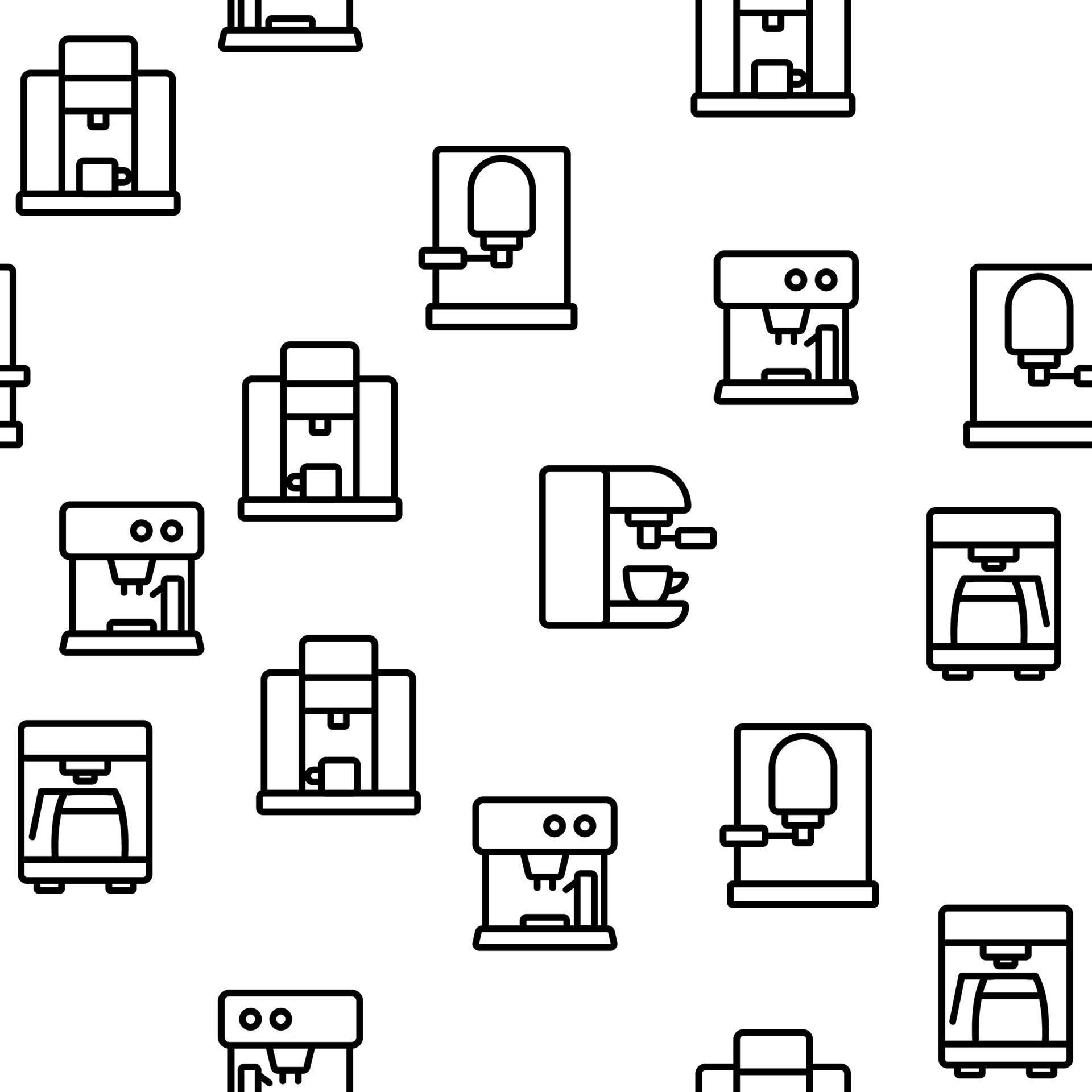 Coffee Machine Device Vector Seamless Pattern 10019650 Vector Art at ...