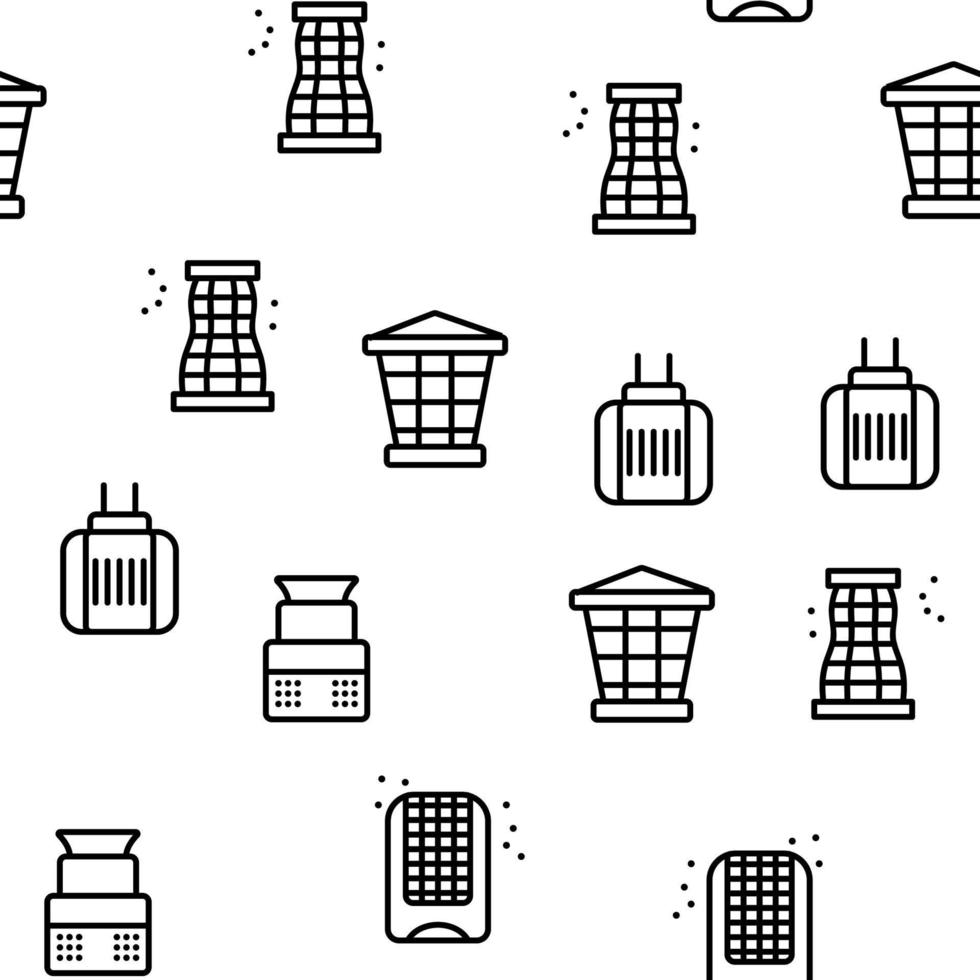 Bug Zapper Equipment Vector Seamless Pattern