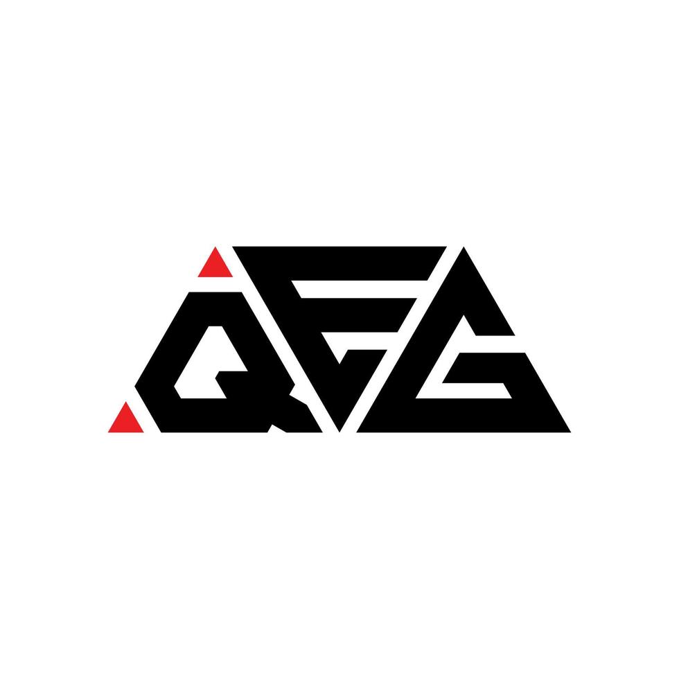 qeg diseño de logotipo de letra triangular con forma de triángulo. monograma de diseño de logotipo de triángulo qeg. plantilla de logotipo de vector de triángulo qeg con color rojo. logotipo triangular qeg logotipo simple, elegante y lujoso. qeg