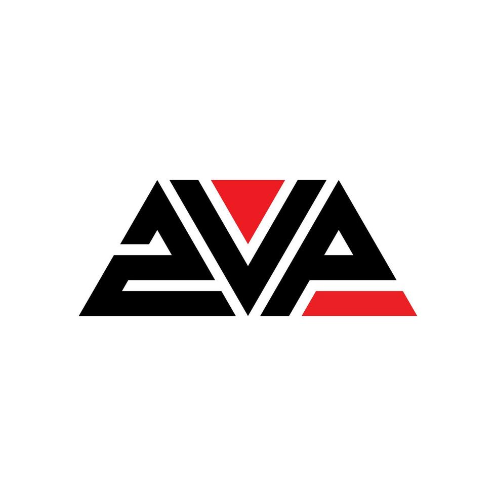 Diseño de logotipo de letra triangular zvp con forma de triángulo. monograma de diseño del logotipo del triángulo zvp. plantilla de logotipo de vector de triángulo zvp con color rojo. logotipo triangular zvp logotipo simple, elegante y lujoso. zvp