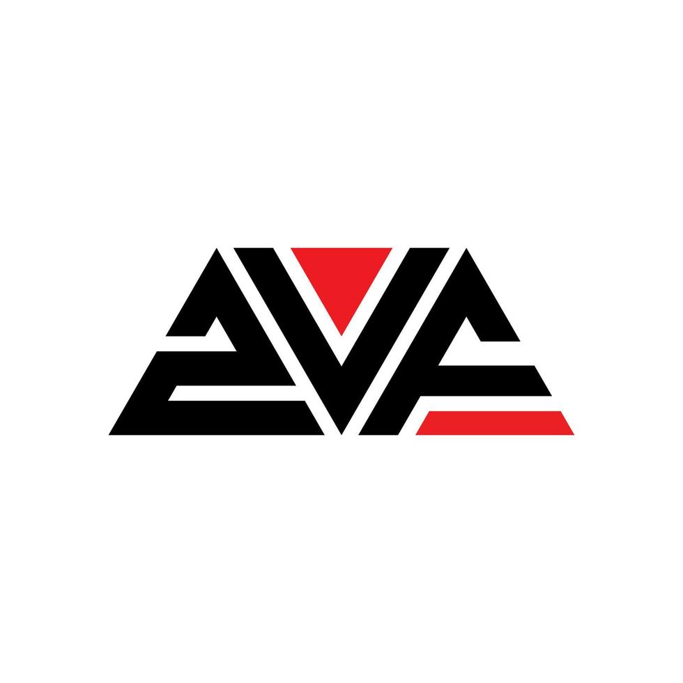 Diseño de logotipo de letra triangular zvf con forma de triángulo. monograma de diseño del logotipo del triángulo zvf. plantilla de logotipo de vector de triángulo zvf con color rojo. logotipo triangular zvf logotipo simple, elegante y lujoso. zvf