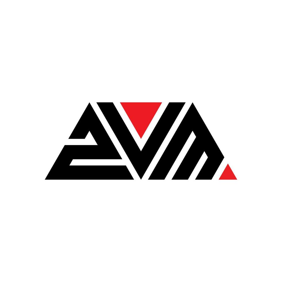 ZVM triangle letter logo design with triangle shape. ZVM triangle logo design monogram. ZVM triangle vector logo template with red color. ZVM triangular logo Simple, Elegant, and Luxurious Logo. ZVM