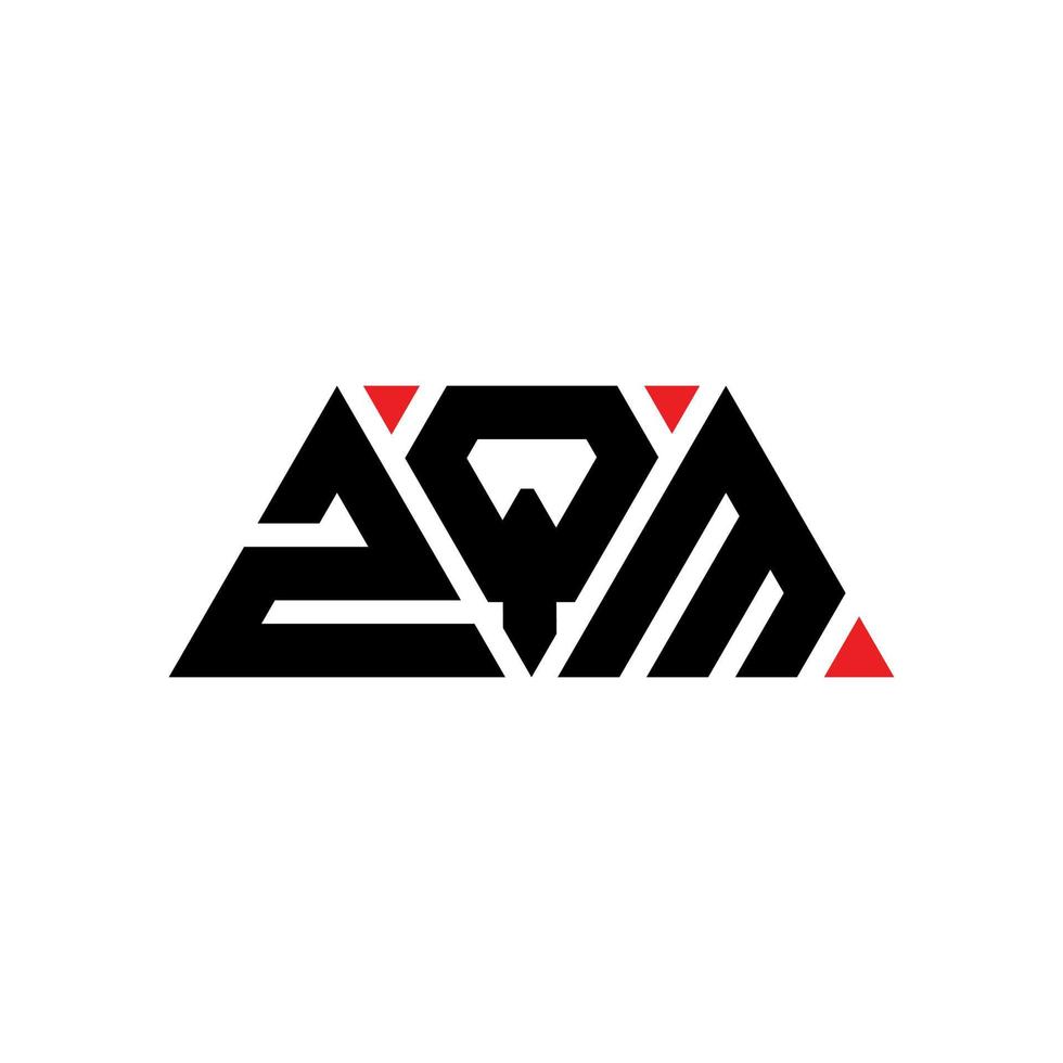 diseño de logotipo de letra triangular zqm con forma de triángulo. monograma de diseño de logotipo de triángulo zqm. plantilla de logotipo de vector de triángulo zqm con color rojo. logotipo triangular zqm logotipo simple, elegante y lujoso. m²