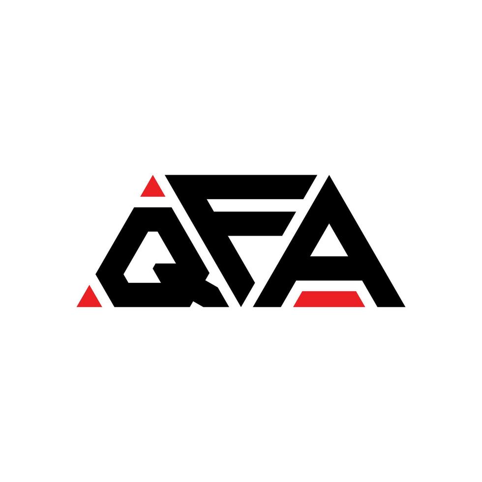diseño de logotipo de letra triangular qfa con forma de triángulo. monograma de diseño del logotipo del triángulo qfa. plantilla de logotipo de vector de triángulo qfa con color rojo. logotipo triangular qfa logotipo simple, elegante y lujoso. qfa