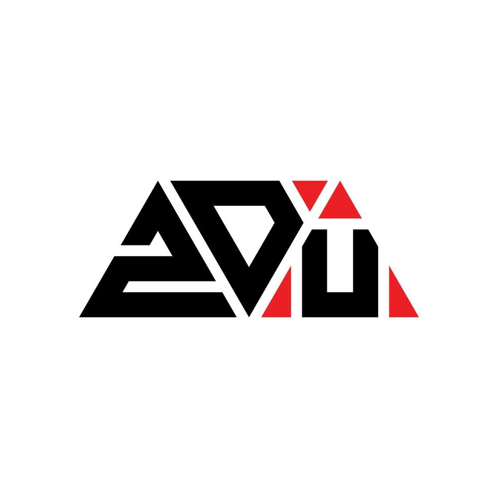 Diseño de logotipo de letra triangular zdu con forma de triángulo. monograma de diseño del logotipo del triángulo zdu. plantilla de logotipo de vector de triángulo zdu con color rojo. logotipo triangular zdu logotipo simple, elegante y lujoso. zdu