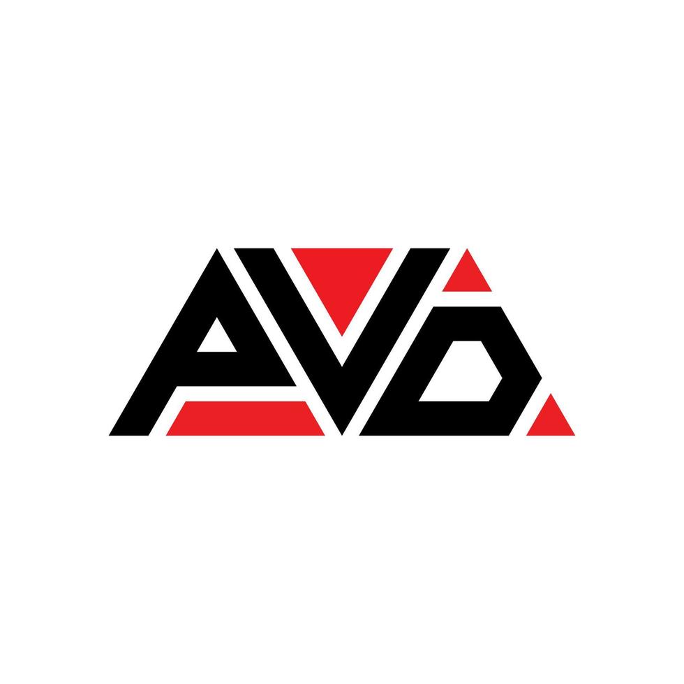 diseño de logotipo de letra triangular pvd con forma de triángulo. monograma de diseño de logotipo de triángulo pvd. plantilla de logotipo de vector de triángulo pvd con color rojo. logotipo triangular pvd logotipo simple, elegante y lujoso. pvd