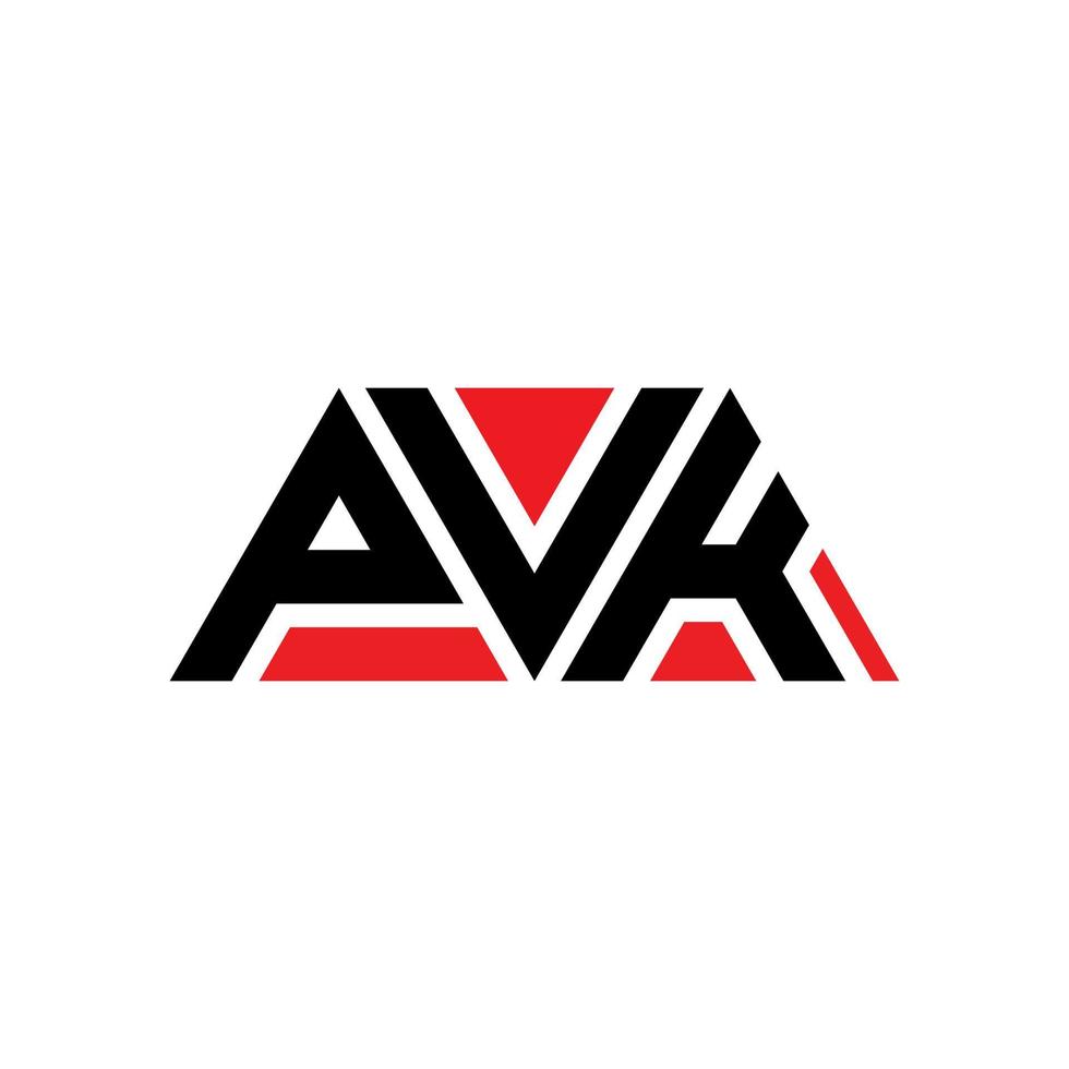 diseño de logotipo de letra de triángulo pvk con forma de triángulo. monograma de diseño de logotipo de triángulo pvk. plantilla de logotipo de vector de triángulo pvk con color rojo. logo triangular pvk logo simple, elegante y lujoso. pvk