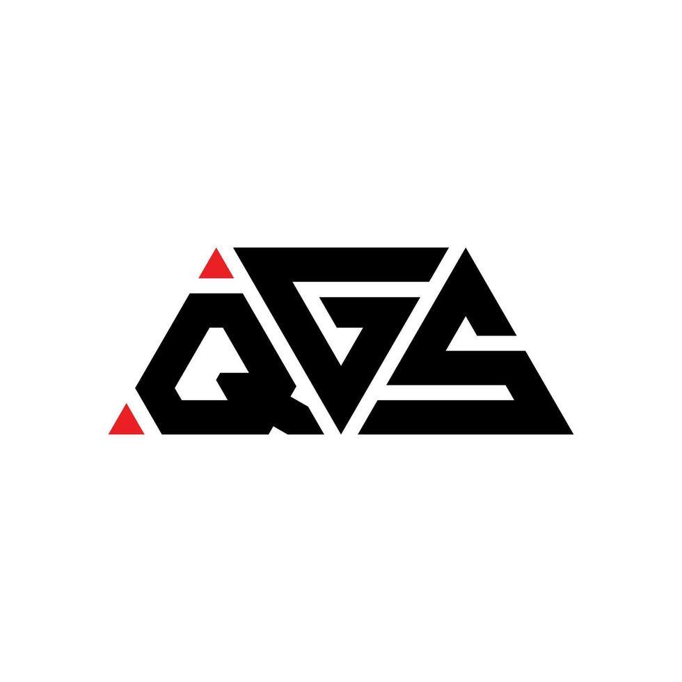 QGS triangle letter logo design with triangle shape. QGS triangle logo design monogram. QGS triangle vector logo template with red color. QGS triangular logo Simple, Elegant, and Luxurious Logo. QGS