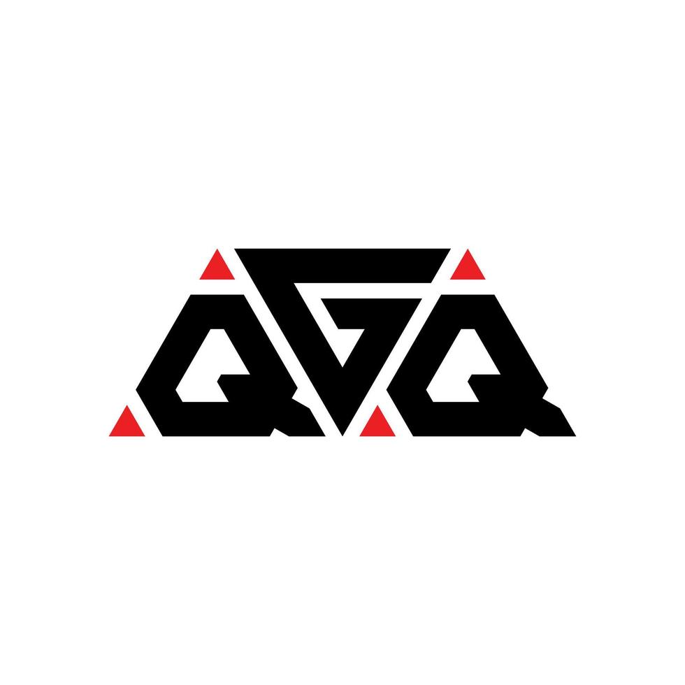 qgq diseño de logotipo de letra triangular con forma de triángulo. monograma de diseño de logotipo de triángulo qgq. plantilla de logotipo de vector de triángulo qgq con color rojo. logotipo triangular qgq logotipo simple, elegante y lujoso. qgq