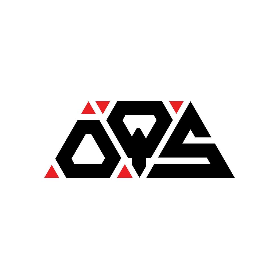 OQS triangle letter logo design with triangle shape. OQS triangle logo design monogram. OQS triangle vector logo template with red color. OQS triangular logo Simple, Elegant, and Luxurious Logo. OQS