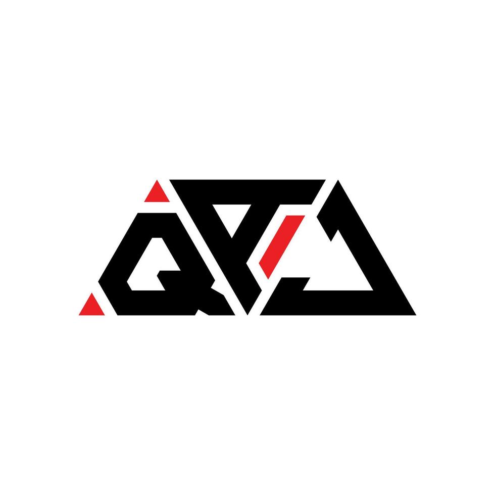 diseño de logotipo de letra triangular qaj con forma de triángulo. monograma de diseño del logotipo del triángulo qaj. plantilla de logotipo de vector de triángulo qaj con color rojo. logotipo triangular qaj logotipo simple, elegante y lujoso. qaj