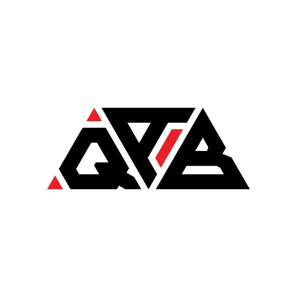 diseño de logotipo de letra triangular qab con forma de triángulo. monograma de diseño del logotipo del triángulo qab. plantilla de logotipo de vector de triángulo qab con color rojo. logotipo triangular qab logotipo simple, elegante y lujoso. qab