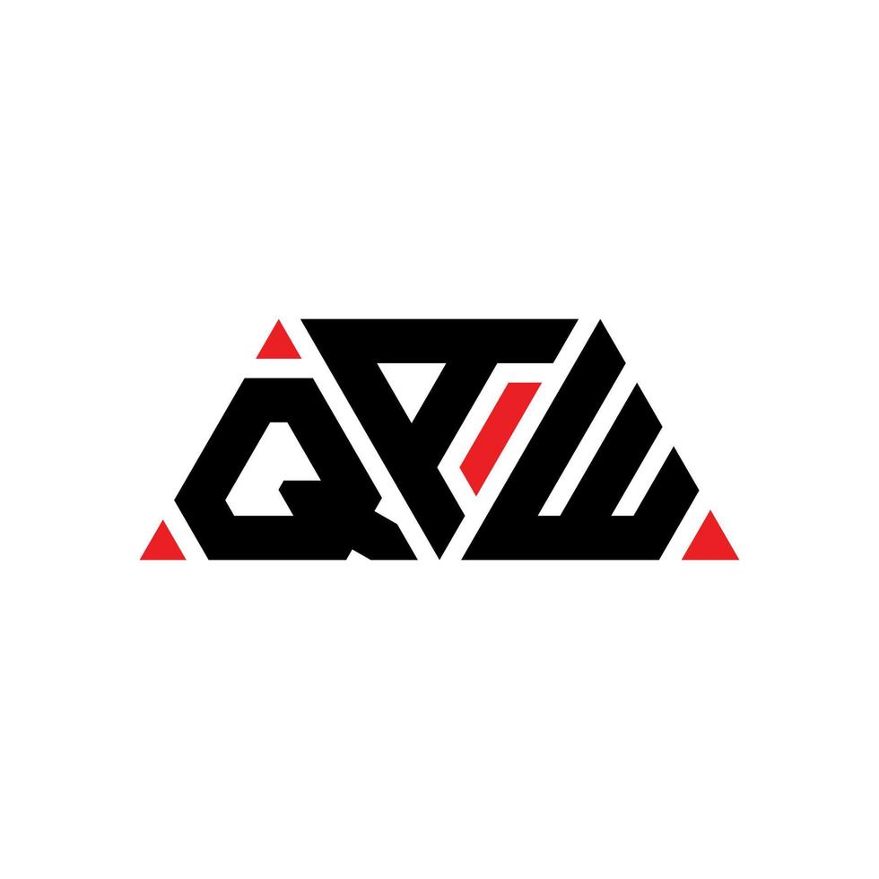 diseño de logotipo de letra triangular qaw con forma de triángulo. monograma de diseño del logotipo del triángulo qaw. plantilla de logotipo de vector de triángulo qaw con color rojo. logotipo triangular qaw logotipo simple, elegante y lujoso. qw