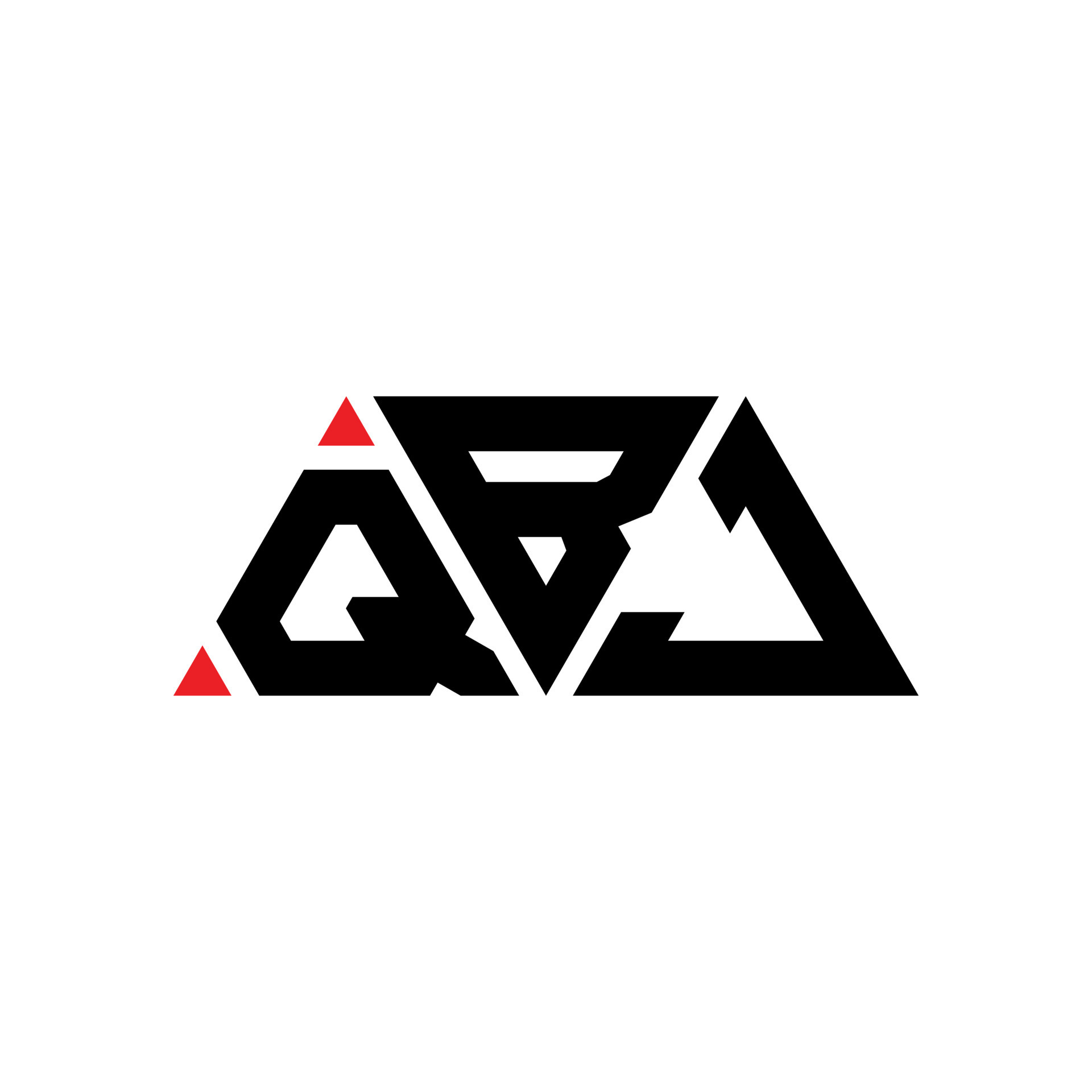 QBJ triangle letter logo design with triangle shape QBJ triangle logo