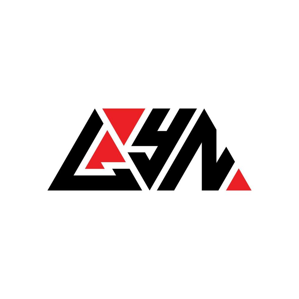 LYN triangle letter logo design with triangle shape. LYN triangle logo design monogram. LYN triangle vector logo template with red color. LYN triangular logo Simple, Elegant, and Luxurious Logo. LYN