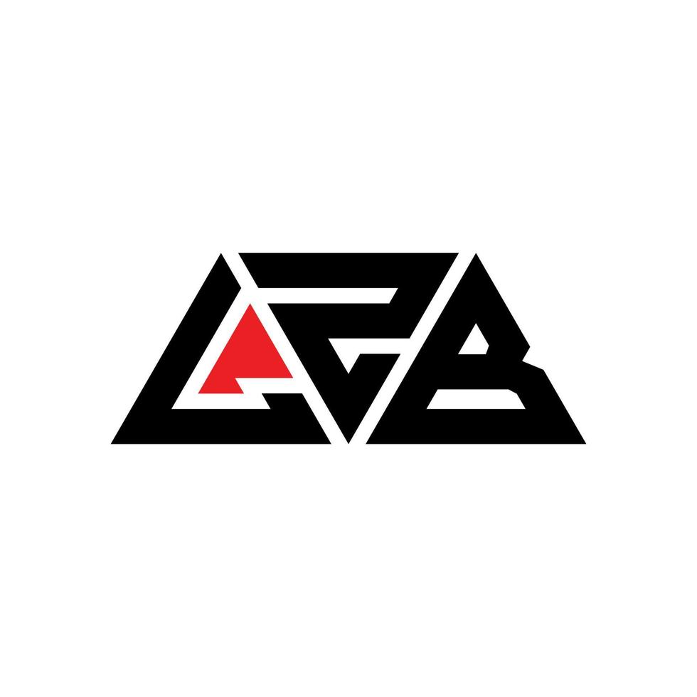 Diseño de logotipo de letra triangular lzb con forma de triángulo. monograma de diseño de logotipo de triángulo lzb. Plantilla de logotipo de vector de triángulo lzb con color rojo. logotipo triangular lzb logotipo simple, elegante y lujoso. lzb