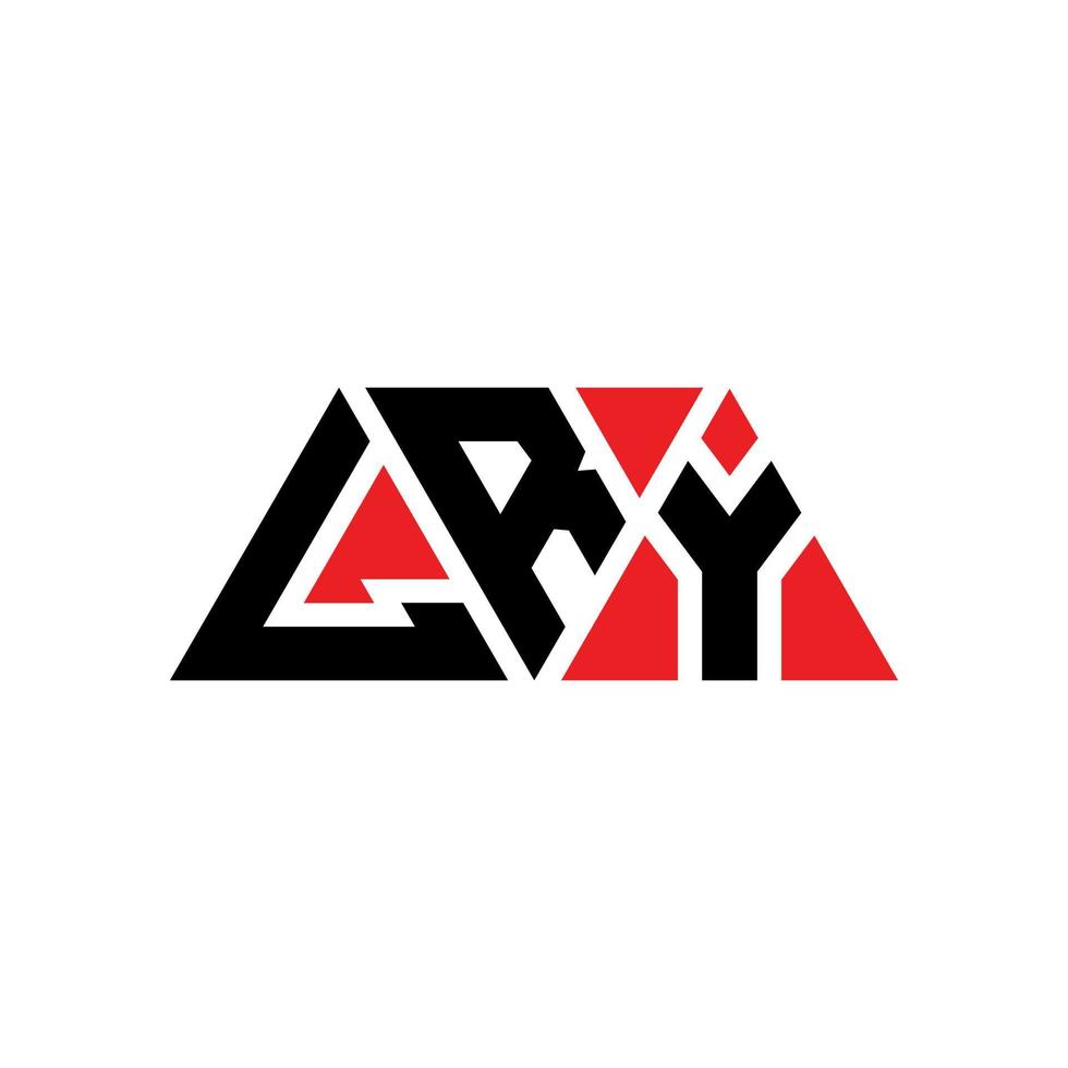 LRY triangle letter logo design with triangle shape. LRY triangle logo design monogram. LRY triangle vector logo template with red color. LRY triangular logo Simple, Elegant, and Luxurious Logo. LRY