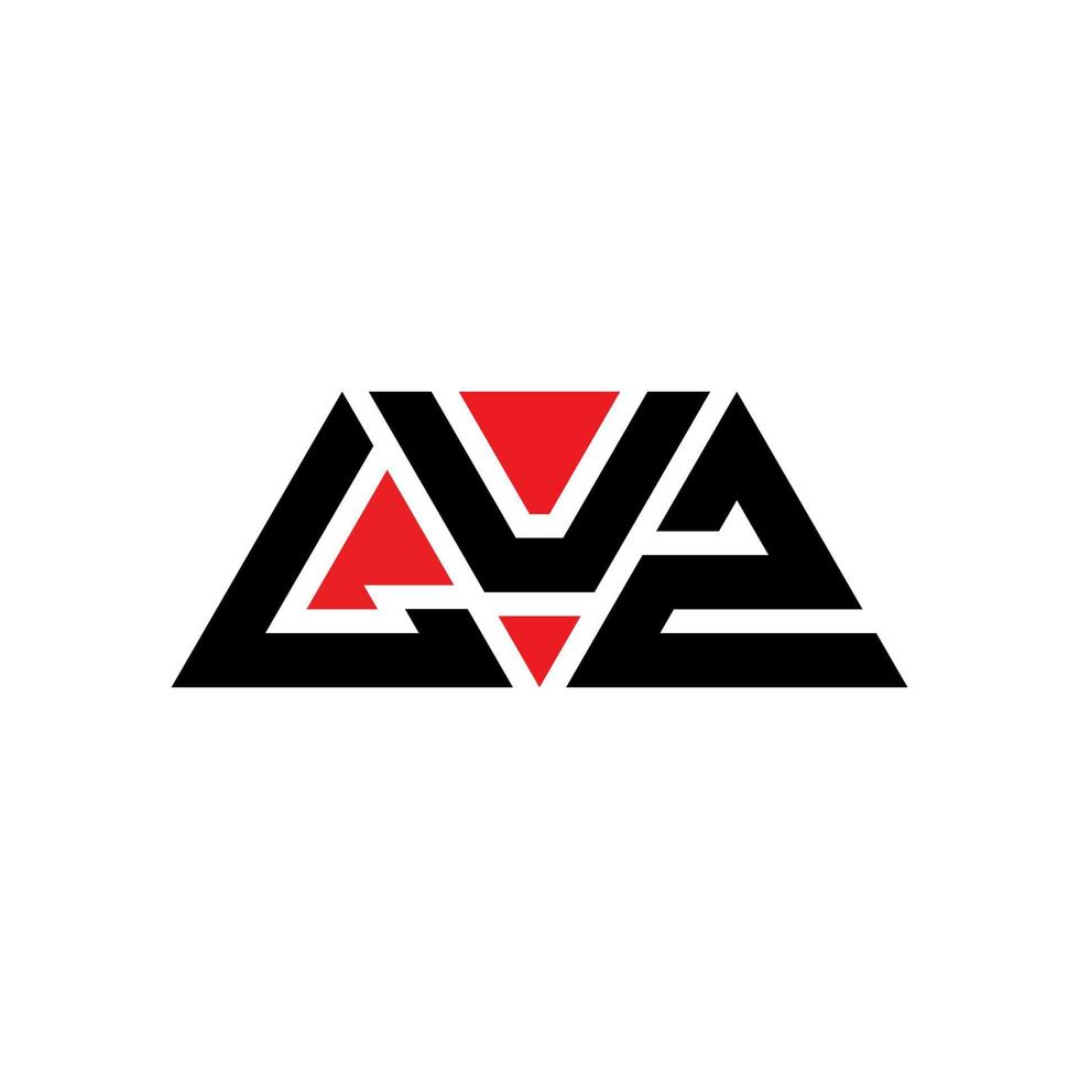LUZ triangle letter logo design with triangle shape. LUZ triangle logo design monogram. LUZ triangle vector logo template with red color. LUZ triangular logo Simple, Elegant, and Luxurious Logo. LUZ