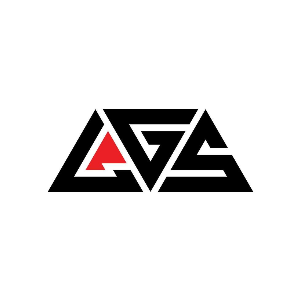 Diseño de logotipo de letra triangular lgs con forma de triángulo. monograma de diseño de logotipo de triángulo lgs. plantilla de logotipo de vector de triángulo lgs con color rojo. logo triangular de lgs logo simple, elegante y lujoso. LG
