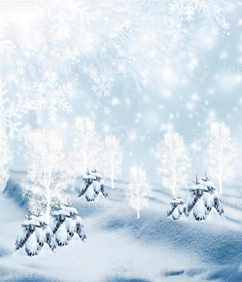 Background of snow. Winter landscape photo