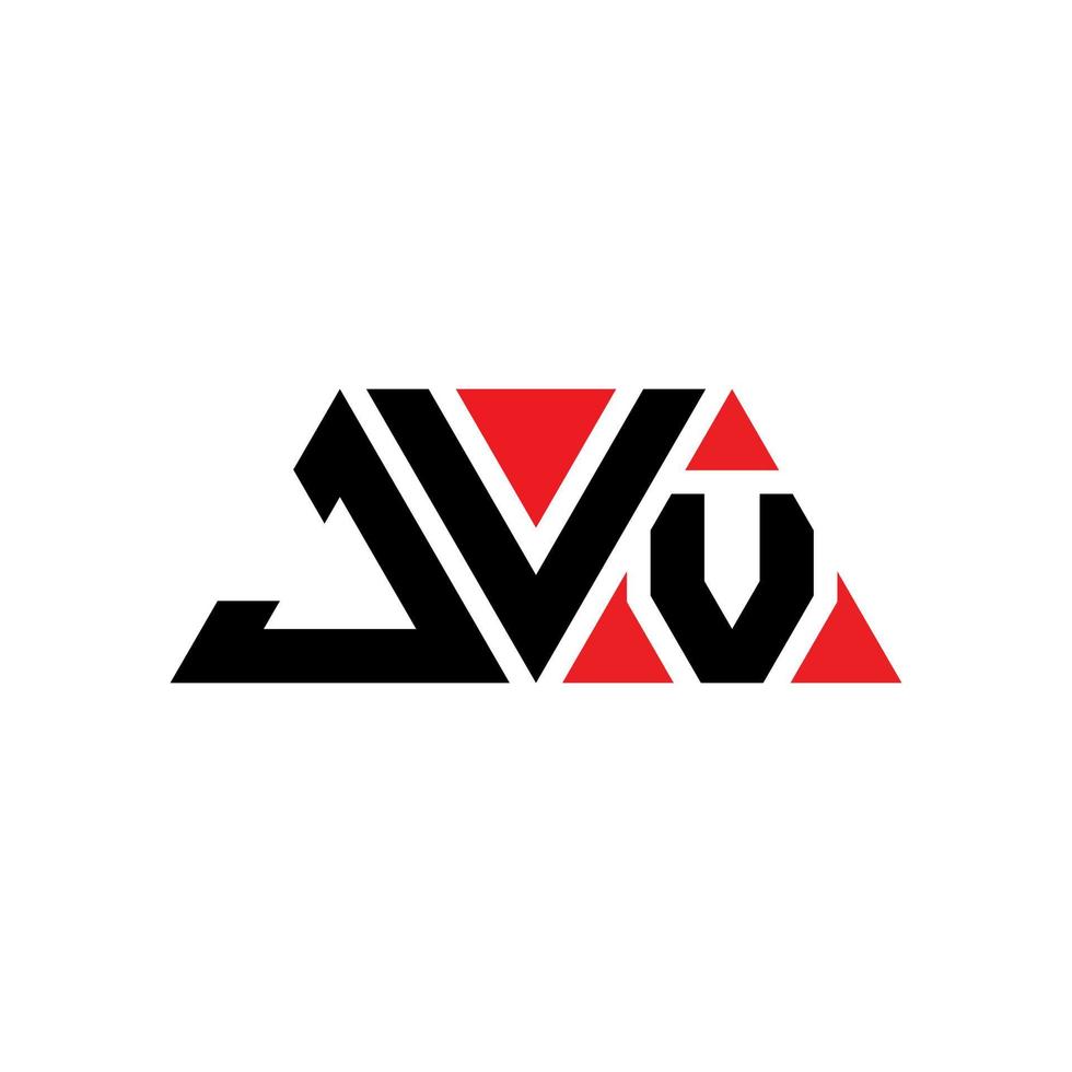 jvv diseño de logotipo de letra triangular con forma de triángulo. monograma de diseño del logotipo del triángulo jvv. plantilla de logotipo de vector de triángulo jvv con color rojo. logotipo triangular jvv logotipo simple, elegante y lujoso. jvv