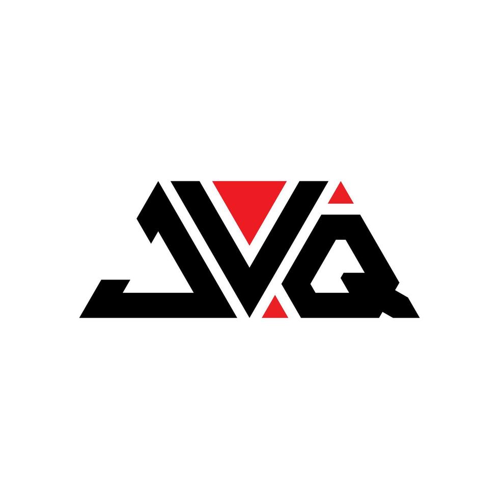 Diseño de logotipo de letra triangular jvq con forma de triángulo. monograma de diseño del logotipo del triángulo jvq. plantilla de logotipo de vector de triángulo jvq con color rojo. logotipo triangular jvq logotipo simple, elegante y lujoso. jvq