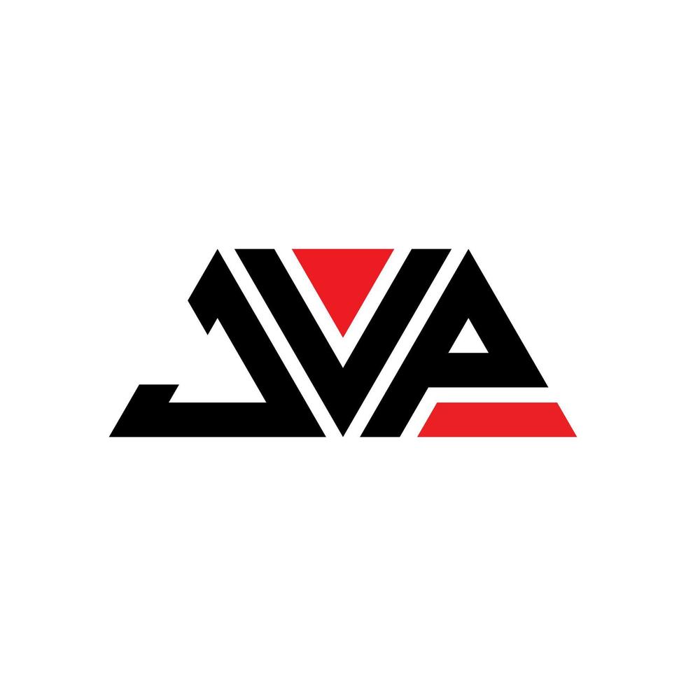 jvp diseño de logotipo de letra triangular con forma de triángulo. monograma de diseño del logotipo del triángulo jvp. plantilla de logotipo de vector de triángulo jvp con color rojo. logotipo triangular jvp logotipo simple, elegante y lujoso. jvp