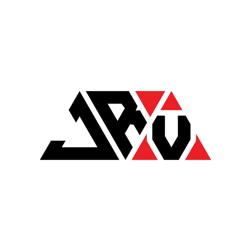 JRV triangle letter logo design with triangle shape. JRV triangle logo design monogram. JRV triangle vector logo template with red color. JRV triangular logo Simple, Elegant, and Luxurious Logo. JRV