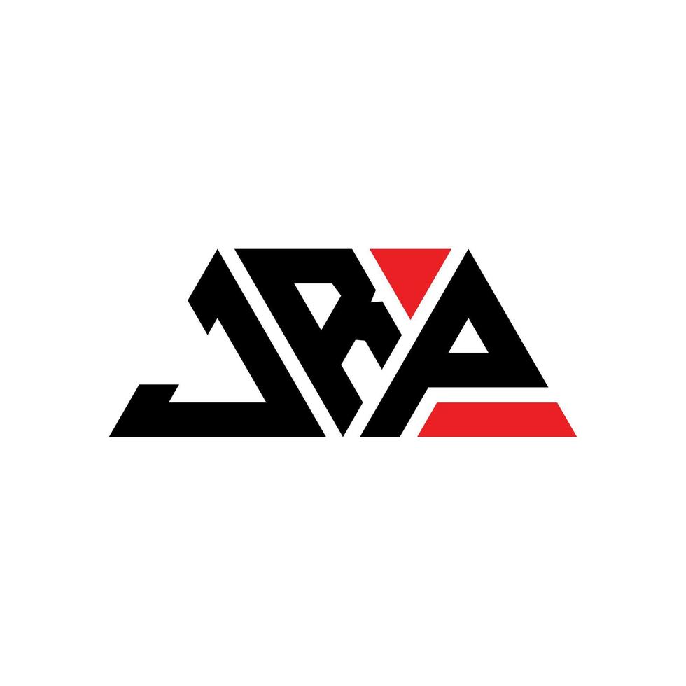 JRP triangle letter logo design with triangle shape. JRP triangle logo design monogram. JRP triangle vector logo template with red color. JRP triangular logo Simple, Elegant, and Luxurious Logo. JRP