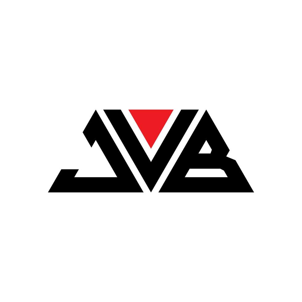 Diseño de logotipo de letra triangular jvb con forma de triángulo. Monograma de diseño del logotipo del triángulo jvb. plantilla de logotipo de vector de triángulo jvb con color rojo. logotipo triangular jvb logotipo simple, elegante y lujoso. jvb