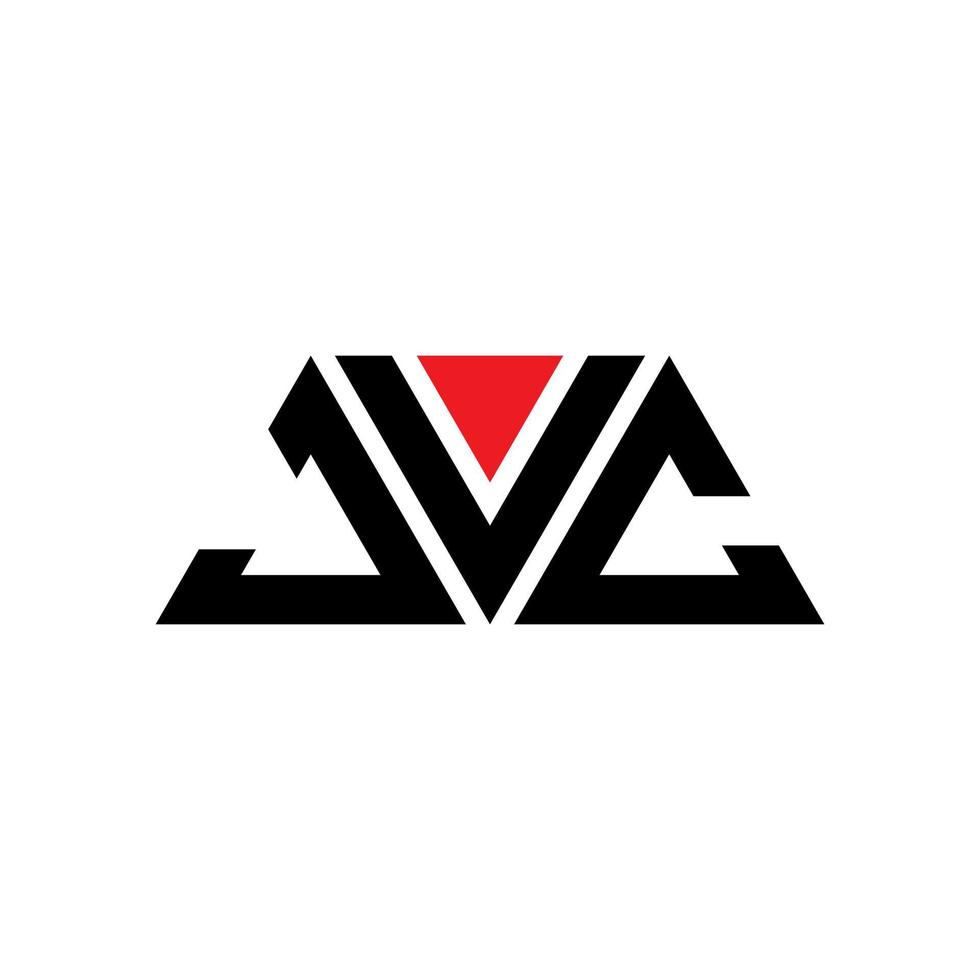 Diseño de logotipo de letra triangular jvc con forma de triángulo. monograma de diseño del logotipo del triángulo jvc. plantilla de logotipo de vector de triángulo jvc con color rojo. logotipo triangular jvc logotipo simple, elegante y lujoso. jvc