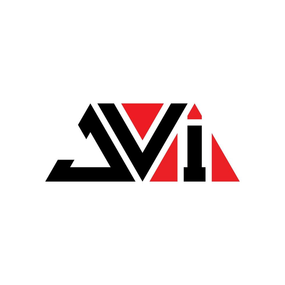 jvi diseño de logotipo de letra triangular con forma de triángulo. monograma de diseño del logotipo del triángulo jvi. plantilla de logotipo de vector de triángulo jvi con color rojo. logotipo triangular jvi logotipo simple, elegante y lujoso. jvi