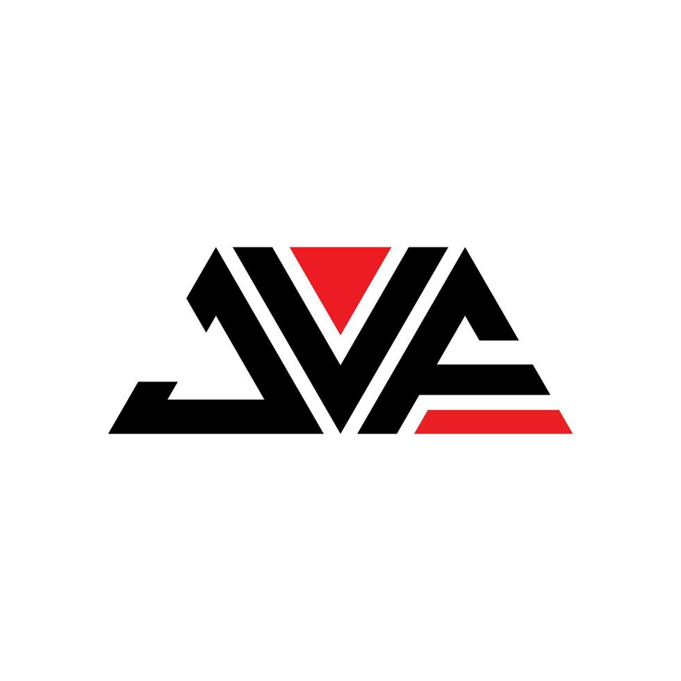 Diseño de logotipo de letra triangular jvf con forma de triángulo. monograma de diseño del logotipo del triángulo jvf. plantilla de logotipo de vector de triángulo jvf con color rojo. logotipo triangular jvf logotipo simple, elegante y lujoso. jff