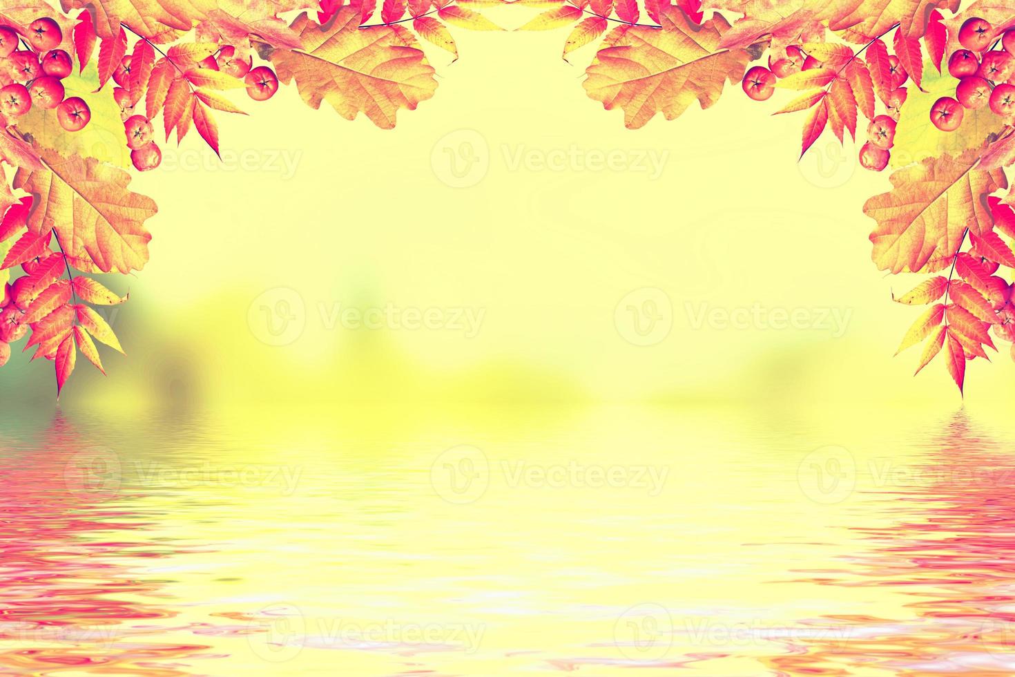 autumn landscape with bright colorful foliage. Indian summer. photo