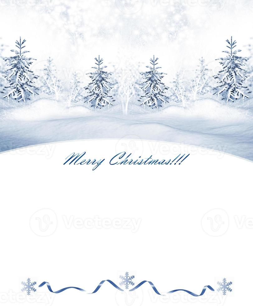 Christmas card. Winter landscape. photo