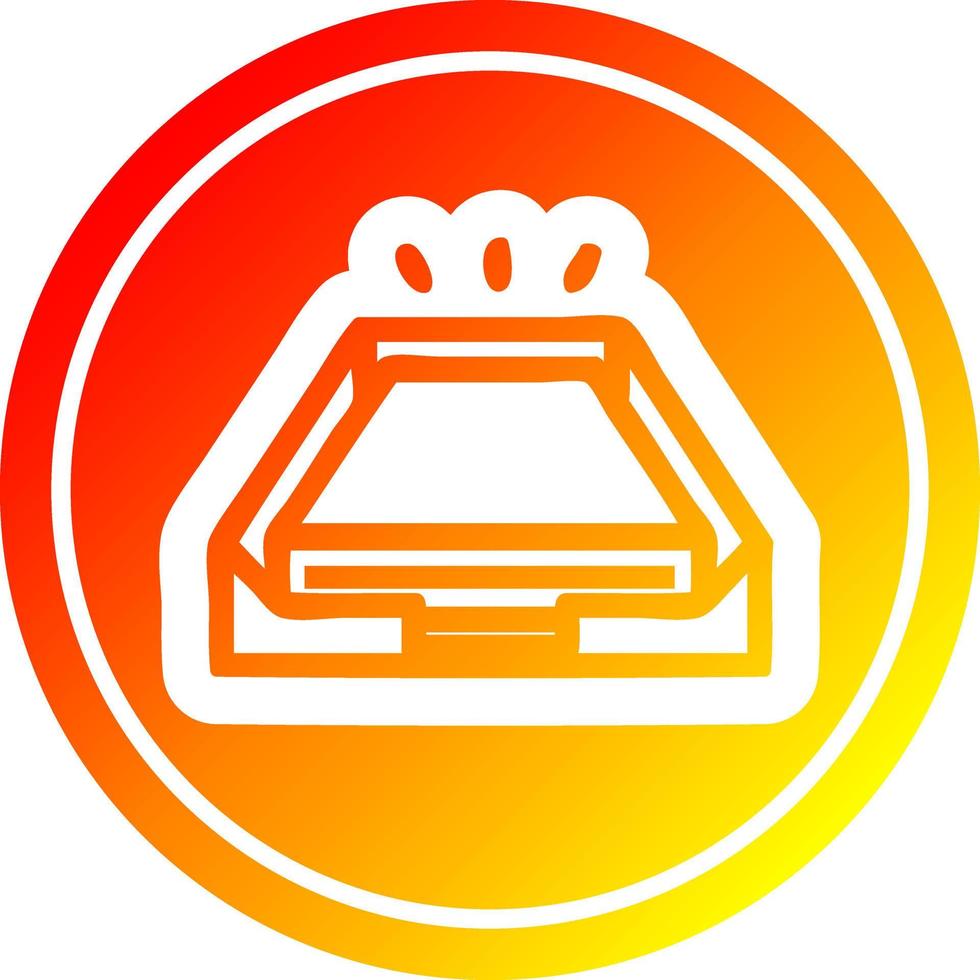 low office paper stack circular in hot gradient spectrum vector
