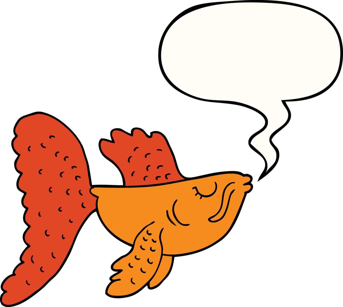 cartoon chinese fighting fish and speech bubble vector