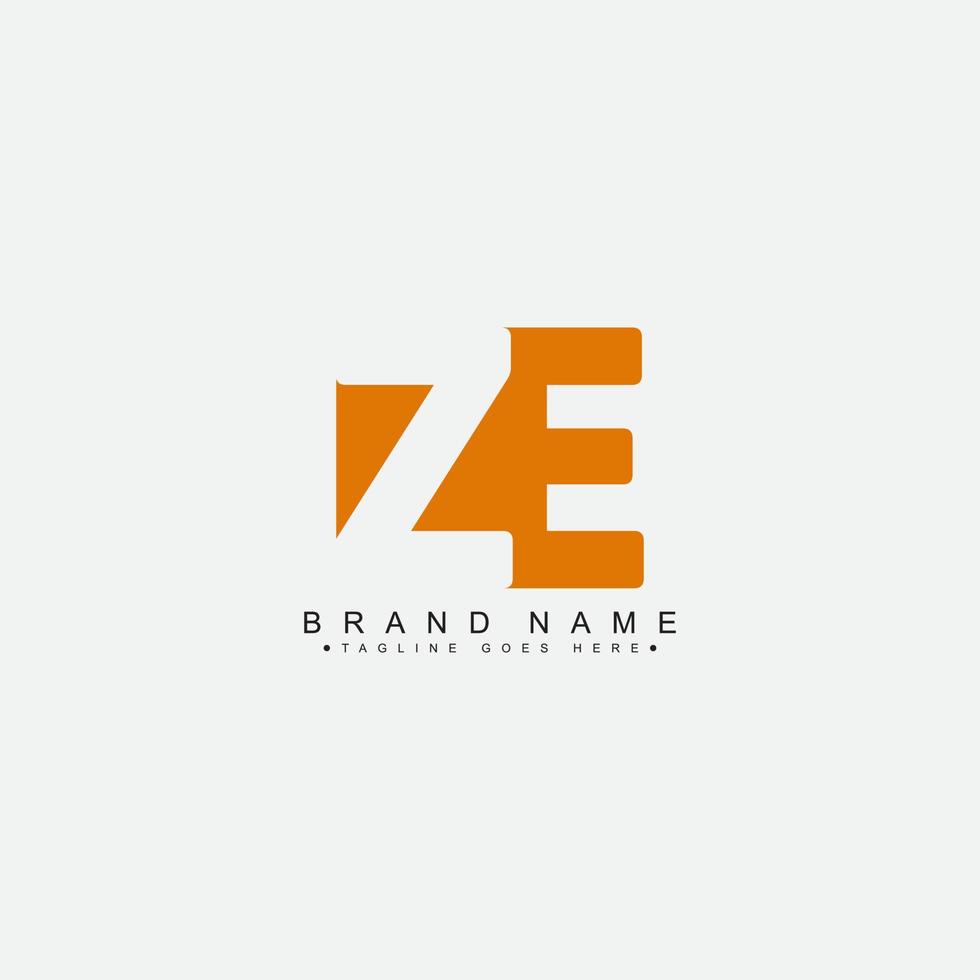 Initial Letter ZE Logo - Minimal Business Logo vector