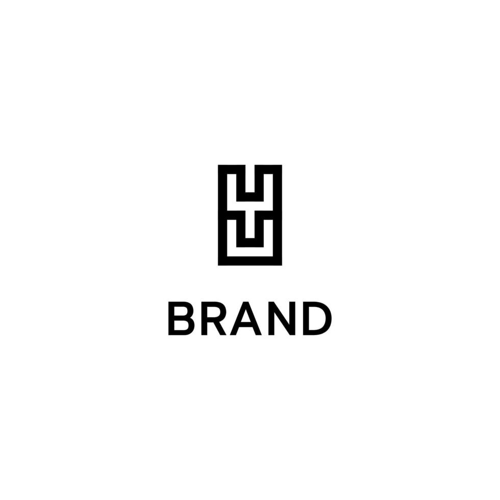 letter y and u logo vector